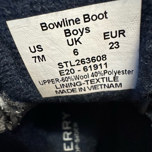 Sperry Toddler Bowline Boot, US Size 7 - Picture 4 of 5